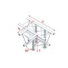 Milos Pro-30 driehoek truss T-kruis - down 4 richtingen
