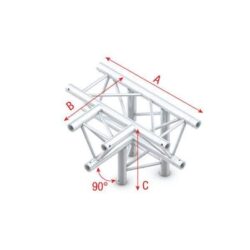 Milos Pro-30 driehoek truss T-kruis - down 4 richtingen