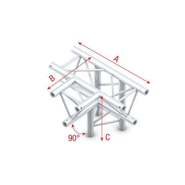 Milos Pro-30 driehoek truss T-kruis - down 4 richtingen