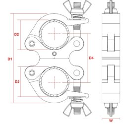 Retourdeal - BeamZ BC50B-200D slimline swivel coupler (200kg - zwart) - Afbeelding 4